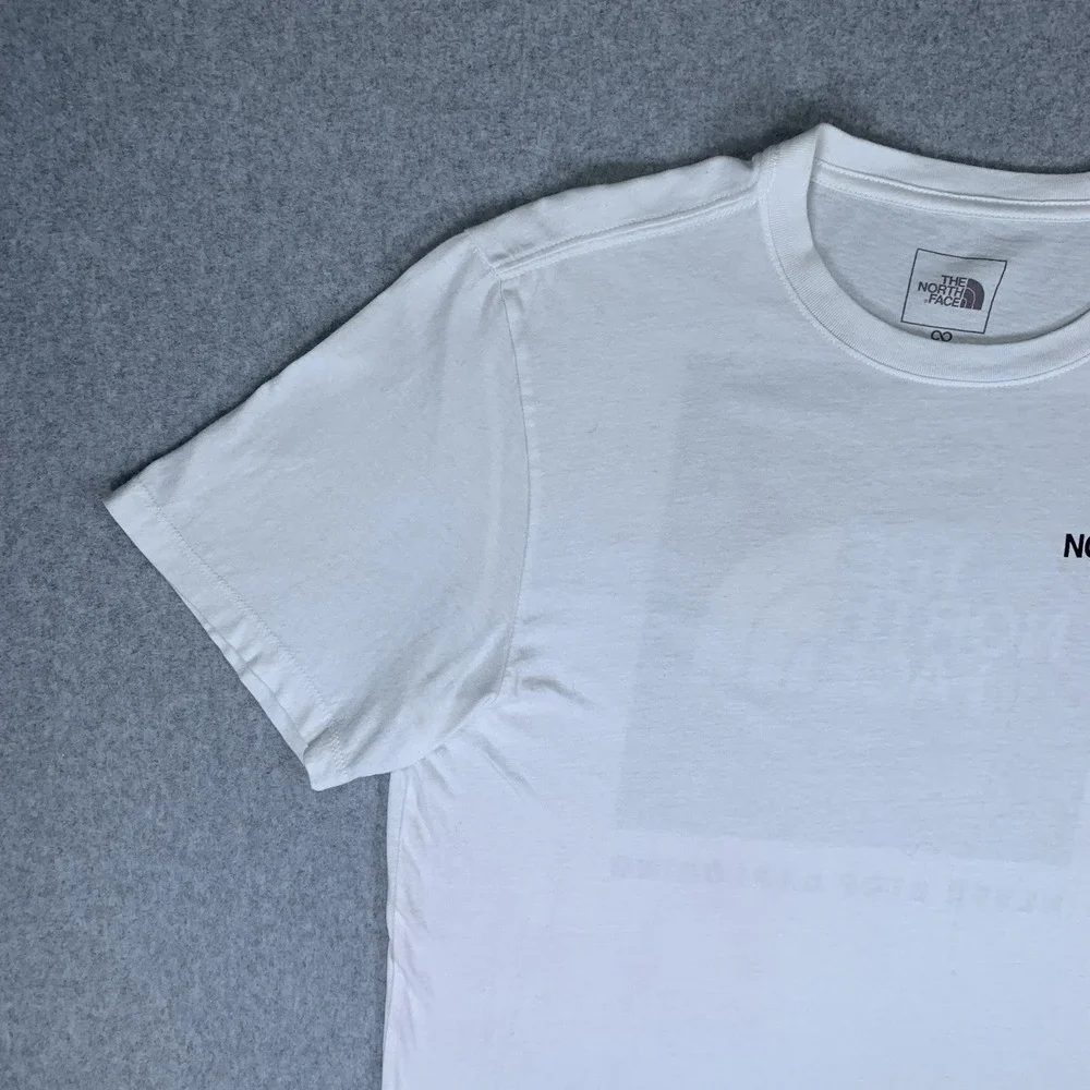 The North Face Shirt Mens Medium White Logo Graphic Tee Outdoor